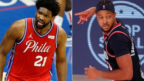Joel Embiid y CJ McCollum