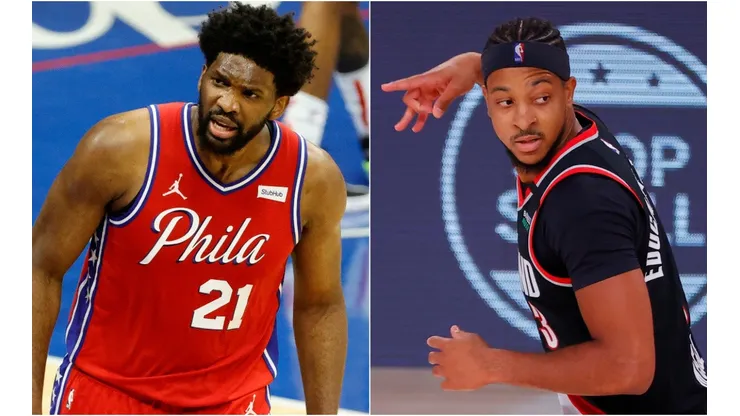 Joel Embiid y CJ McCollum