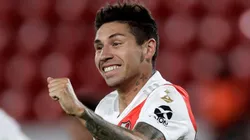 Gonzalo Montiel festejando un gol en River.