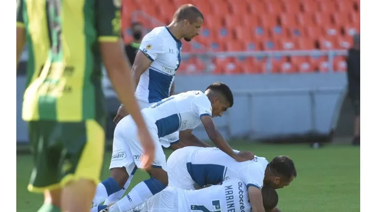 El festejo de los jugadores de Rosario Central