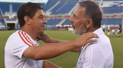 Marcelo Gallardo y Miguel Russo, frente a frente.
