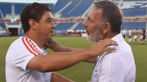Marcelo Gallardo y Miguel Russo, frente a frente.