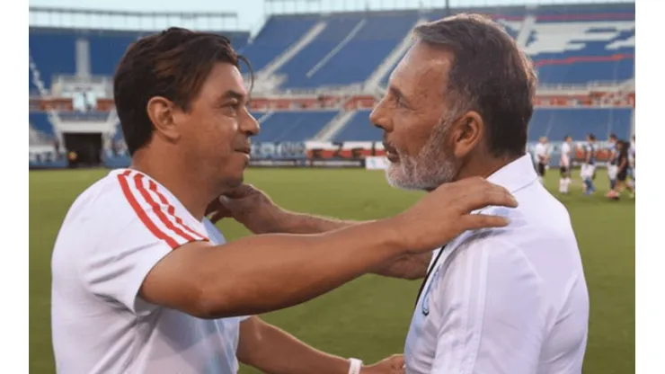 Marcelo Gallardo y Miguel Russo, frente a frente.