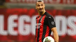 Zlatan Ibrahimovic durante un partido de Milan.