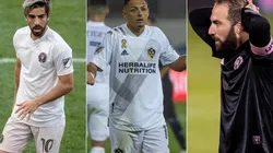 Rodolfo Pizarro, Javier Hernández y Gonzalo Higuaín