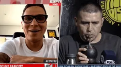 Foto de Juanfer Quintero y Juan Román Riquelme.