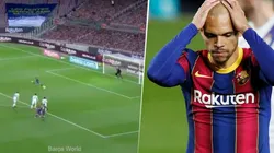 Braithwaite tuvo un penal para Barcelona y le pegó como un redactor de Bolavip