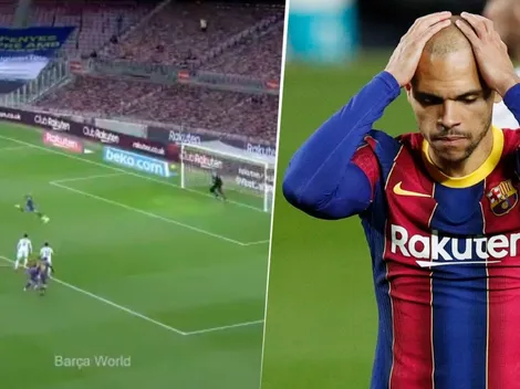 Braithwaite tuvo un penal para Barcelona y le pegó como un redactor de Bolavip