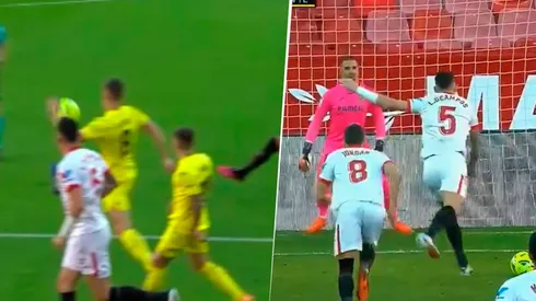 Todo argentino: mano de Foyth, penal para Sevilla y gol de Ocampos