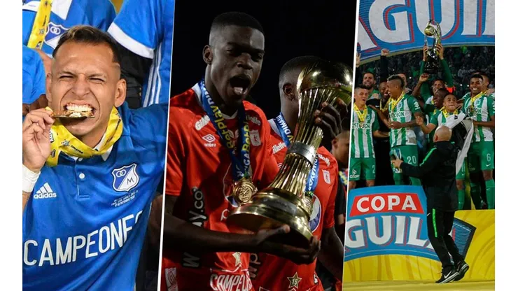 Nacional, Millonarios y América, los clubes más laureados de la Liga colombiana.