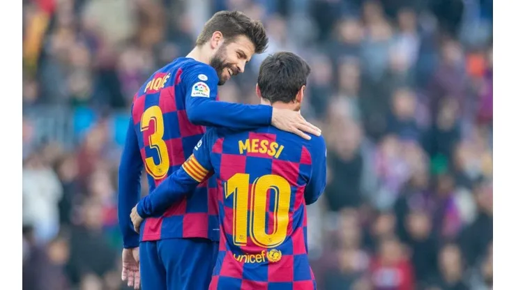 Gerard Piqué y Lionel Messi, juntos.