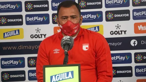 Harold Rivera, DT de Independiente Santa Fe.