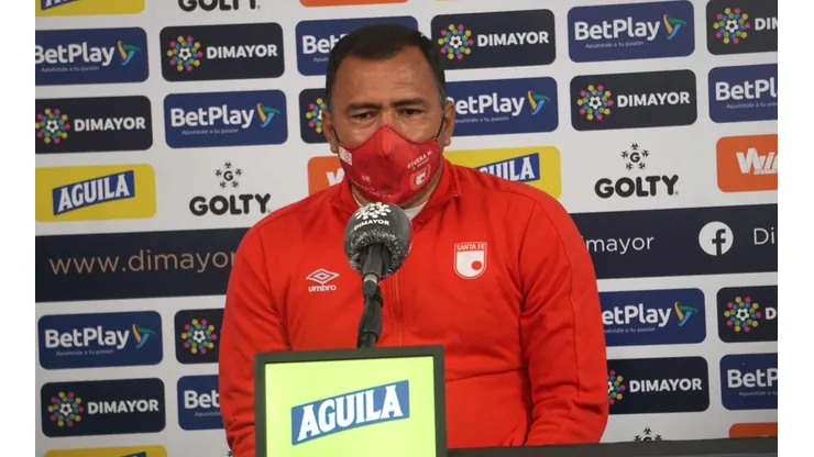 Harold Rivera, DT de Independiente Santa Fe.