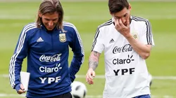Lionel Messi y Sebastián Beccacece