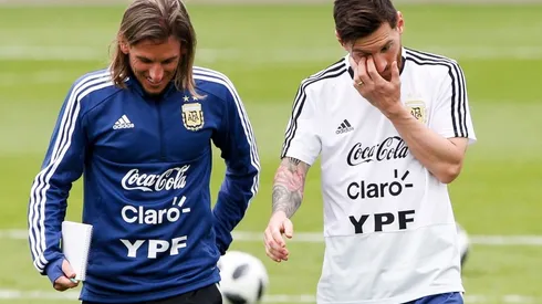 Lionel Messi y Sebastián Beccacece