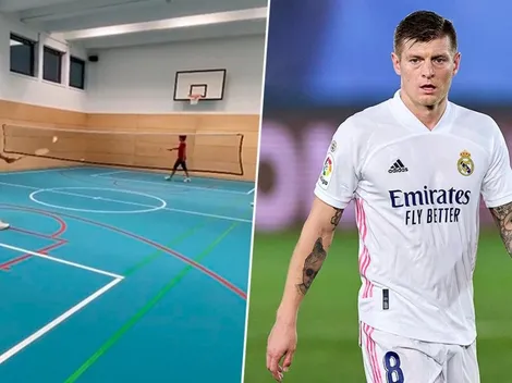 Kroos subió un video jugando al bádminton con su mamá y Lucas Vázquez lo trolleó