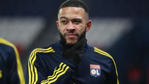 Memphis Depay, todavía jugador de Olympique de Lyon.