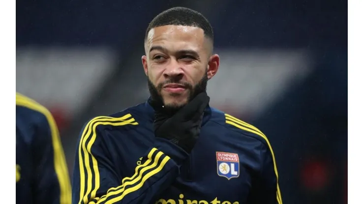 Memphis Depay, todavía jugador de Olympique de Lyon.