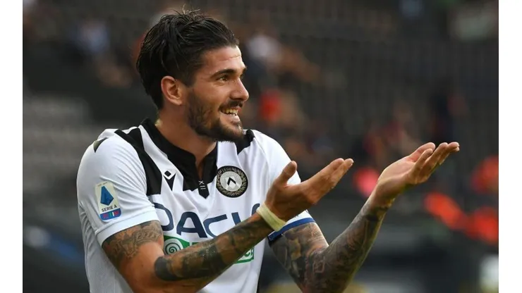 Rodrigo De Paul durante un partido de Udinese.