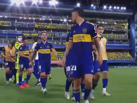 Así se fueron los jugadores de Boca al vestuario tras ganarle a Racing
