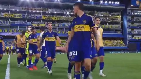 Así se fueron los jugadores de Boca al vestuario tras ganarle a Racing