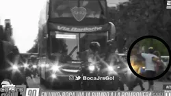 Una locura: paró el micro de Boca en plena avenida con su hija en brazos