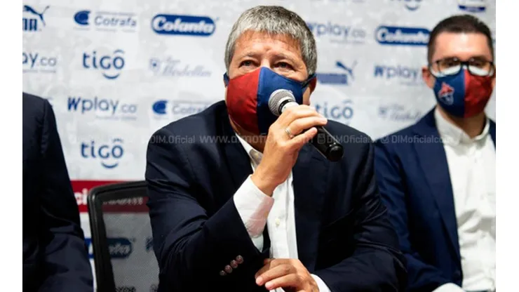 Hernán Darío Gómez, DT de Independiente Medellín.