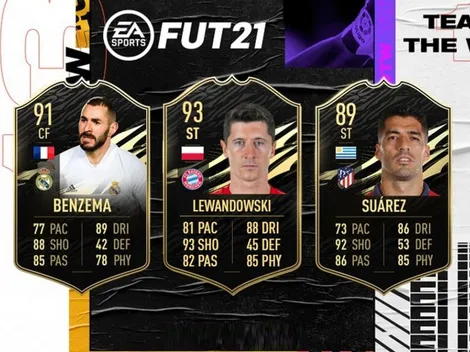 ¡Locura! Lewandowski, Benzema y Suárez en el TOTW 13 del FIFA 21