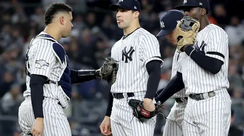 Tommy Kahnle, Gary Sánchez y Didi Gregorius