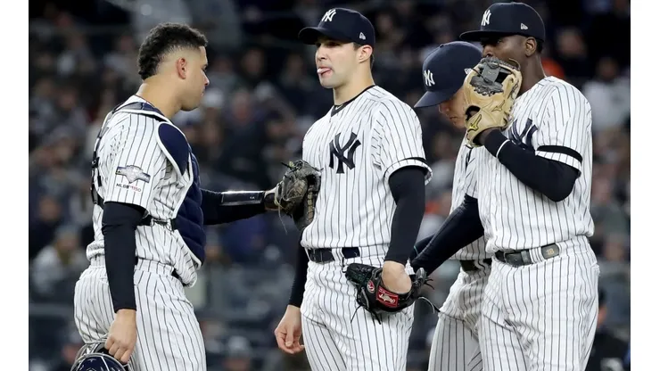 Tommy Kahnle, Gary Sánchez y Didi Gregorius