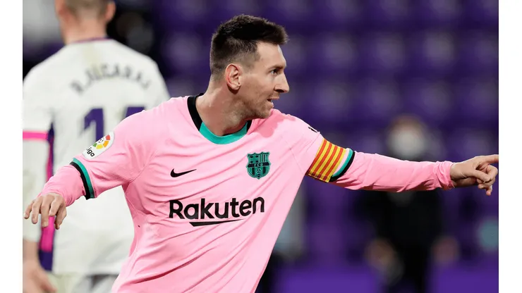 Festejo histórico de Lionel Messi.