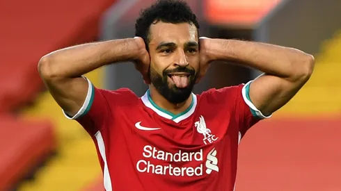 Mohamed Salah con la camiseta de Liverpool.