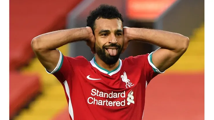Mohamed Salah con la camiseta de Liverpool.