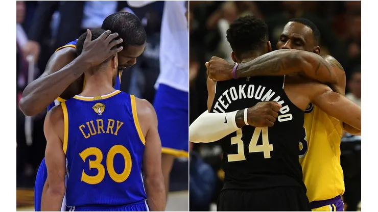 Kevin Durant, Stephen Curry, Giannis Antetokounmpo y LeBron James