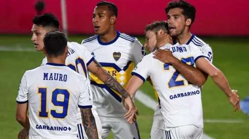 El festejo de los jugadores de Boca.