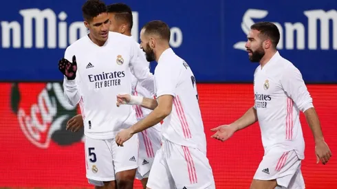 El festejo de los jugadores de Real Madrid.