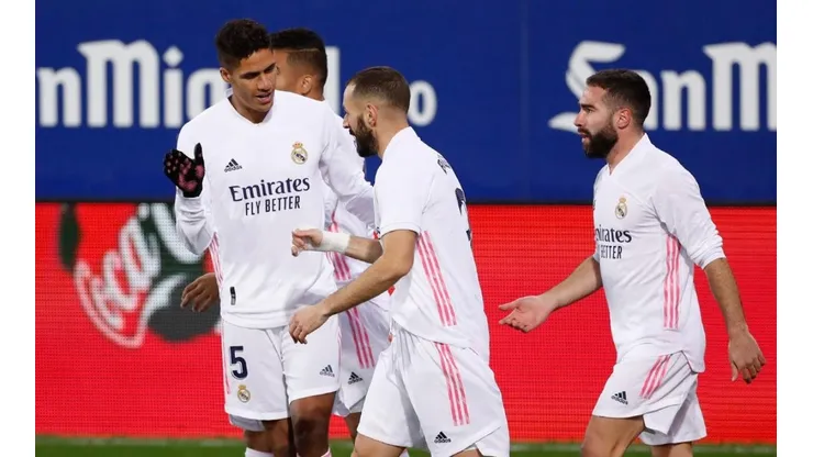El festejo de los jugadores de Real Madrid.