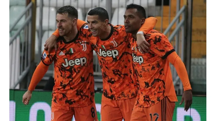 El festejo de los jugadores de Juventus.