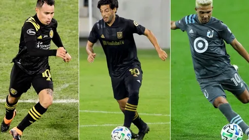 Lucas Zelarayán, Carlos Vela y Emanuel Reynoso