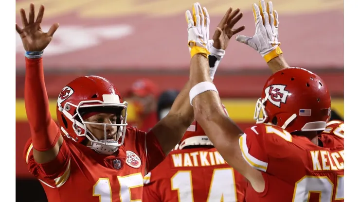 Patrick Mahomes y Travis Kelce