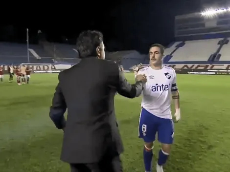 Terminó Nacional-River, Gallardo lo saludó y él le dijo: "Salgan campeones"