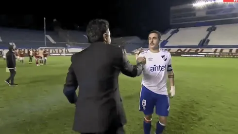 Terminó Nacional-River, Gallardo lo saludó y él le dijo: "Salgan campeones"