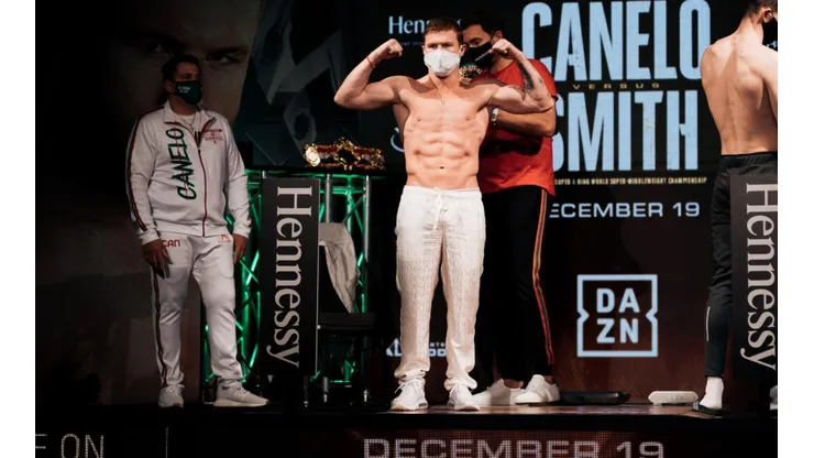 Canelo Álvarez y Callum Smith tuvieron el pesaje muy temprano.