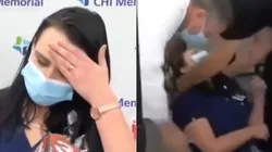 Tiffany Dover, la enfermera que se desmayó tras la vacuna de coronavirus (captura YouTube)