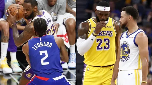 LeBron James, Kawhi Leonard y Stephen Curry