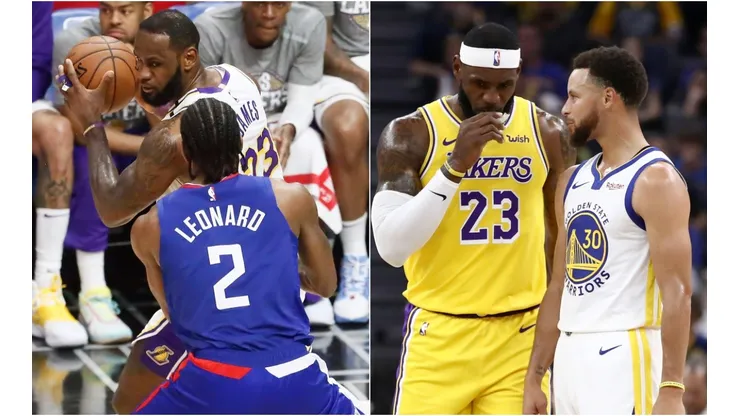 LeBron James, Kawhi Leonard y Stephen Curry