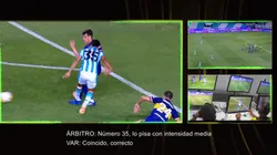 El audio del VAR en la polémica de Racing-Boca: "Lo pisa con intensidad media"