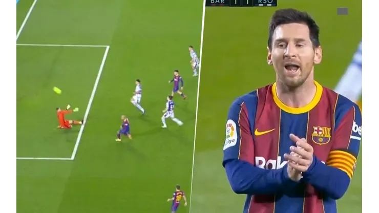 Braithwaite erró un mano a mano insólito y así fue la reacción de Messi