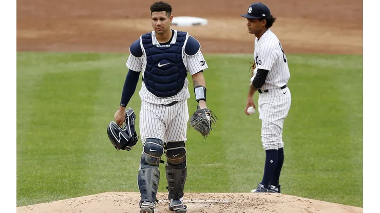 Gary Sánchez con Deivi García en New York Yankees