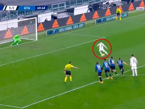 Video: Cristiano se hizo cargo del penal y el arquero del Atalanta se lo atajó